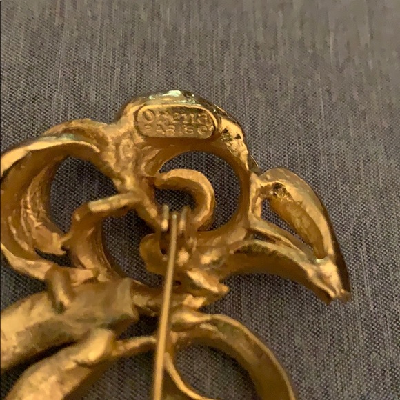 ORENA PARIS VINTAGE GOLD TONE BROOCH PIN - Picture 4 of 9